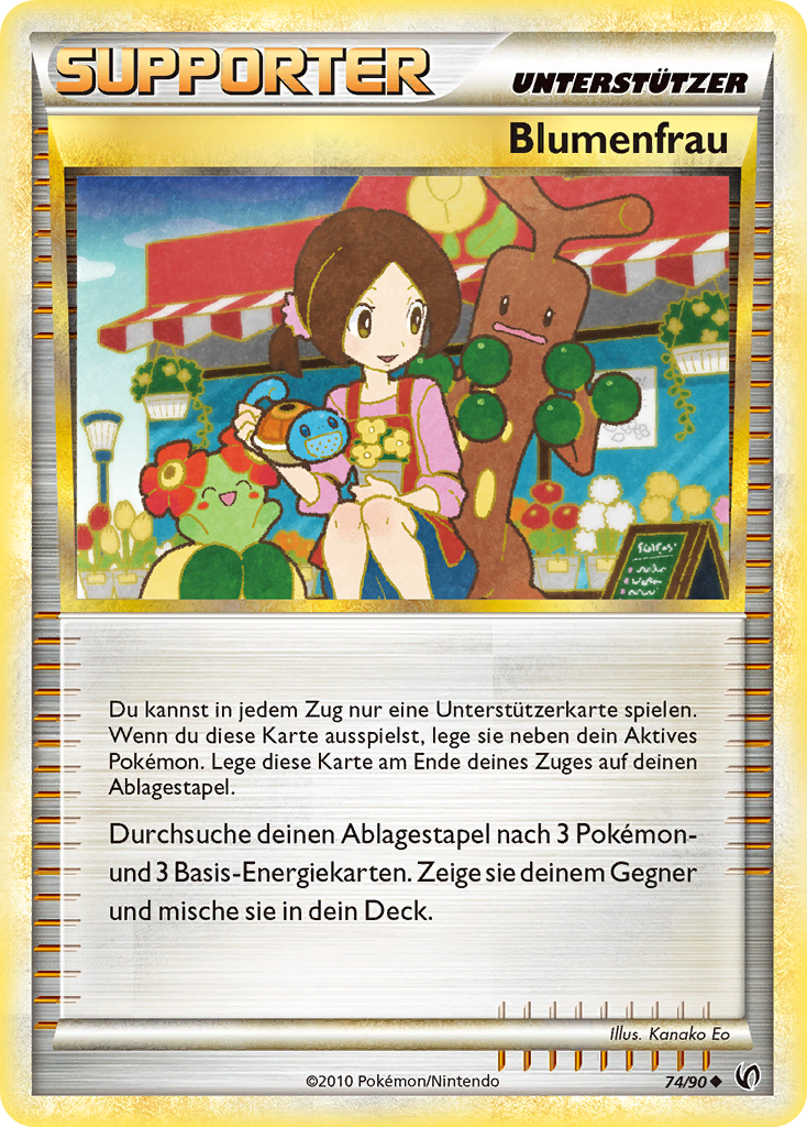 Blumenfrau 74 — Unerschrocken (German Pokémon TCG card)