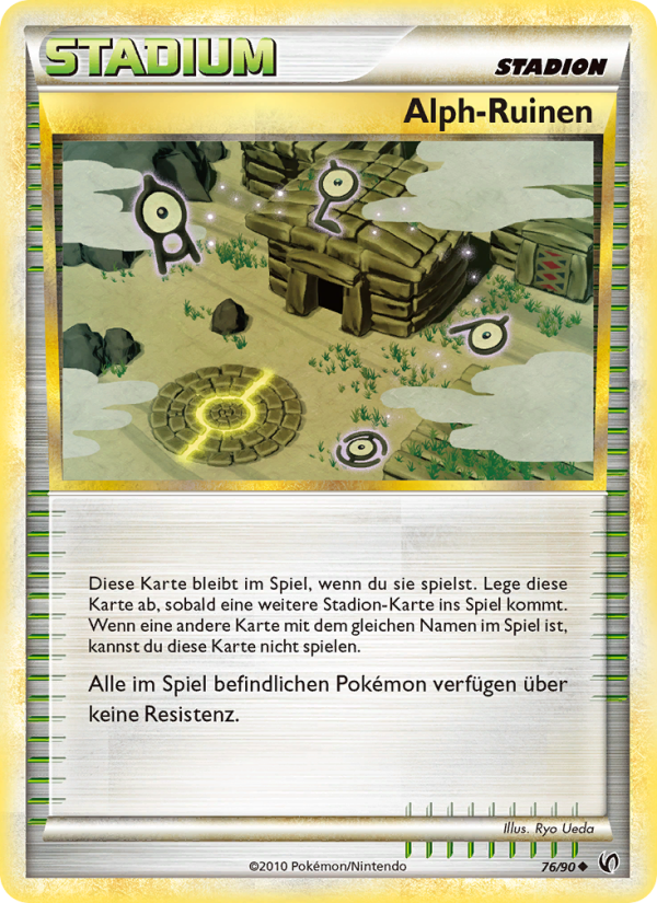 Alph-Ruinen 76 — Unerschrocken (German Pokémon TCG card)