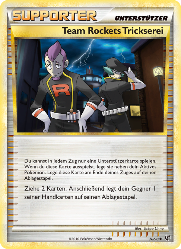 Team Rockets Trickserei 78 — Unerschrocken (German Pokémon TCG card)