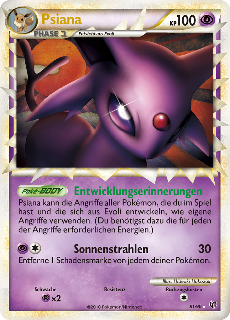 Psiana 81 — Unerschrocken (German Pokémon TCG card)