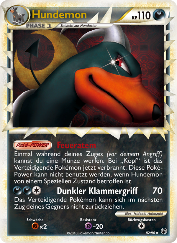 Hundemon 82 — Unerschrocken (German Pokémon TCG card)