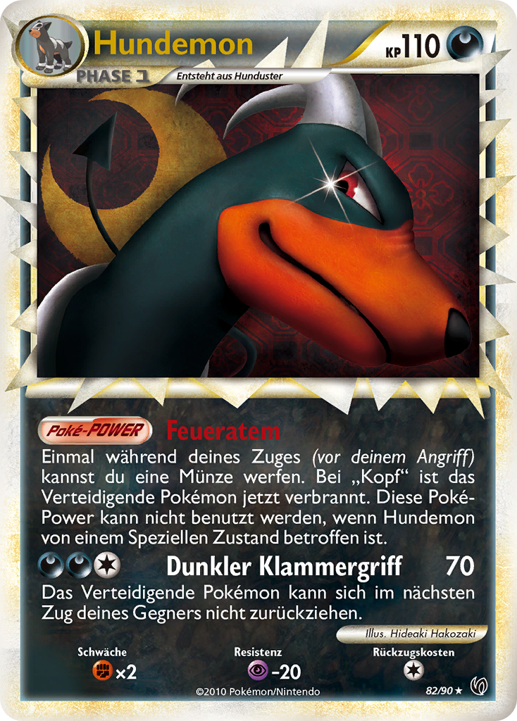 Hundemon 82 — Unerschrocken (German Pokémon TCG card)