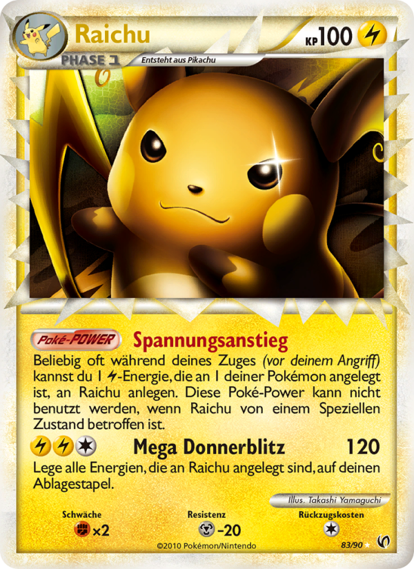 Raichu 83 — Unerschrocken (German Pokémon TCG card)