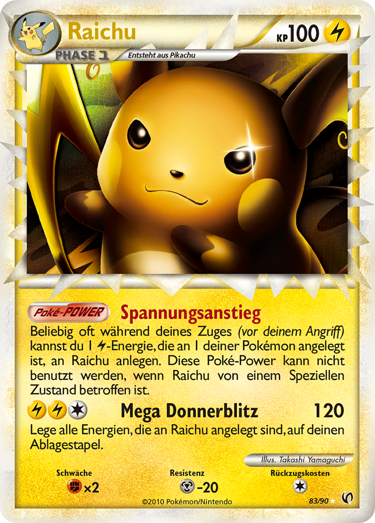 Raichu 83 — Unerschrocken (German Pokémon TCG card)