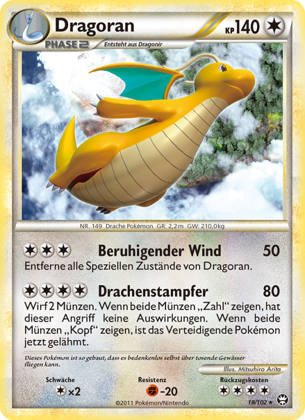 Dragoran 18 — Triumphant (German Pokémon TCG card)