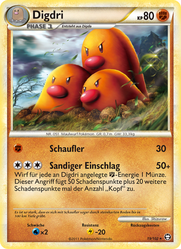 Digdri 19 — Triumphant (German Pokémon TCG card)