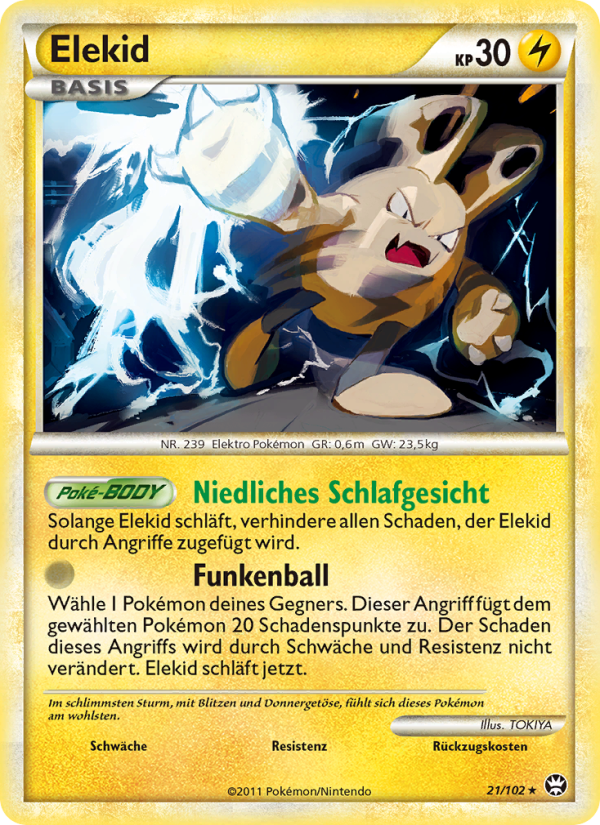 Elekid 21 — Triumphant (German Pokémon TCG card)