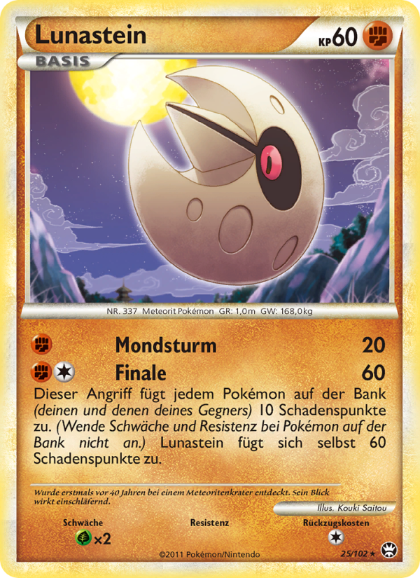 Lunastein 25 — Triumphant (German Pokémon TCG card)
