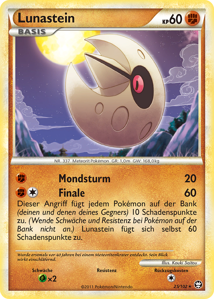 Lunastein 25 — Triumph (German Pokémon TCG card)