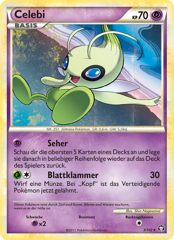 Celebi 3 — Triumphant (German Pokémon TCG card)