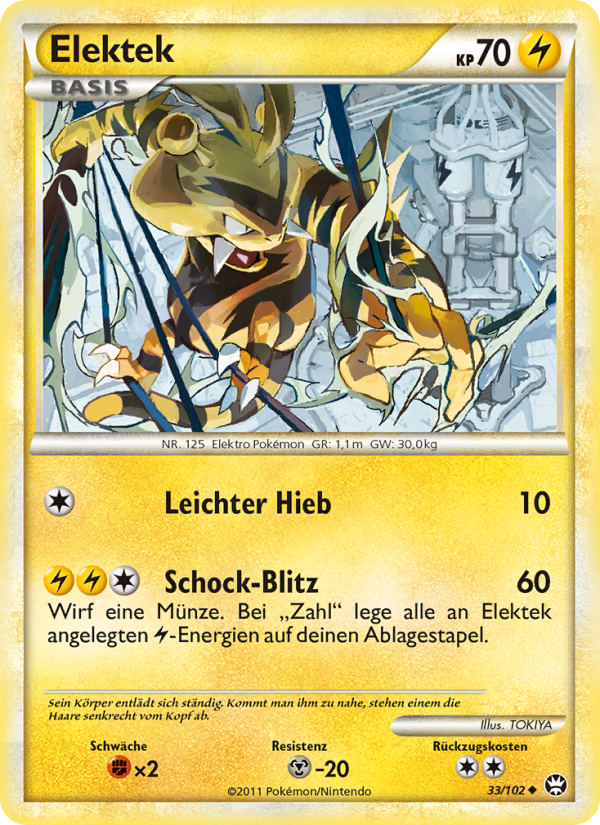 Elektek 33 — Triumphant (German Pokémon TCG card)