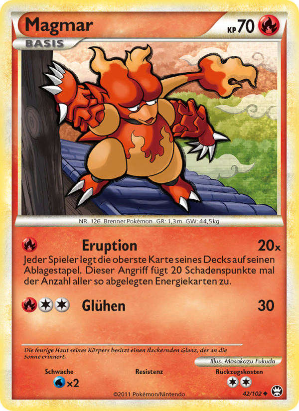 Magmar 42 — Triumph (German Pokémon TCG card)
