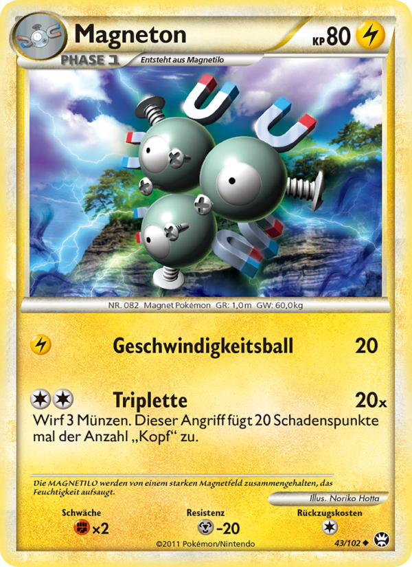 Magneton 43 — Triumph (German Pokémon TCG card)