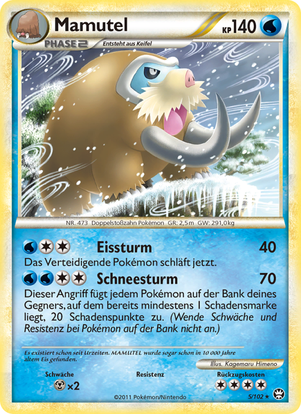 Mamutel 5 — Triumphant (German Pokémon TCG card)