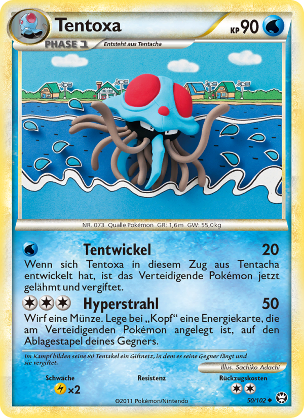 Tentoxa 50 — Triumph (German Pokémon TCG card)