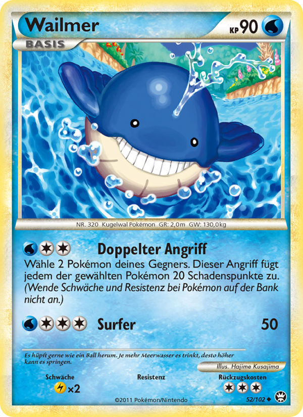 Wailmer 52 — Triumphant (German Pokémon TCG card)