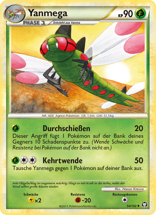 Yanmega 54 — Triumphant (German Pokémon TCG card)