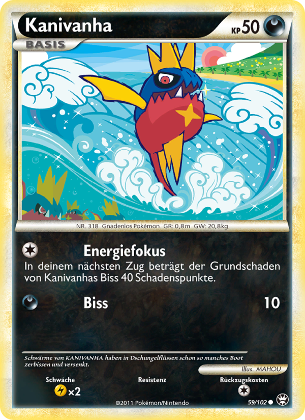 Kanivanha 59 — Triumphant (German Pokémon TCG card)