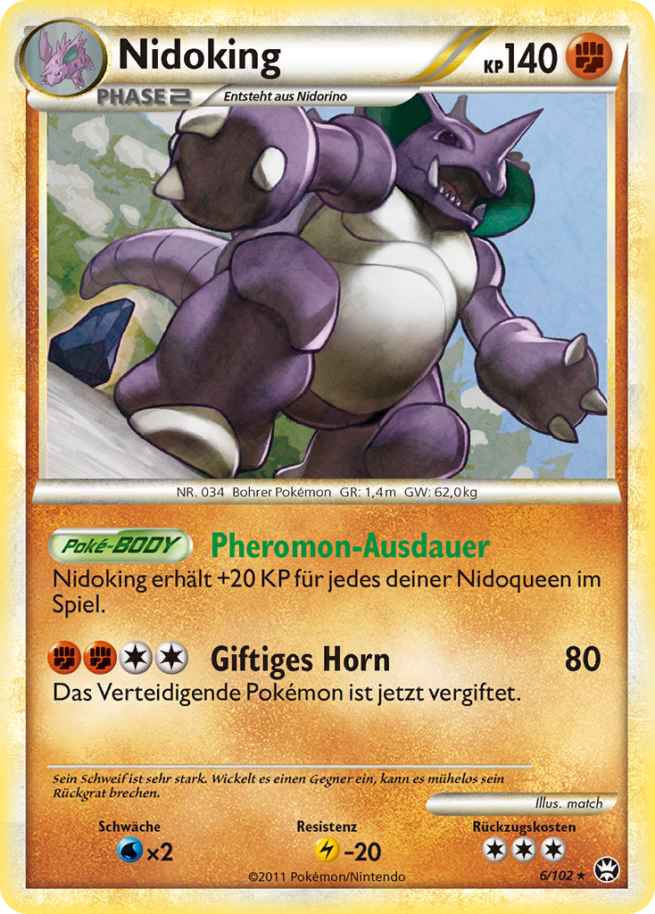 Nidoking 6 — Triumph (German Pokémon TCG card)