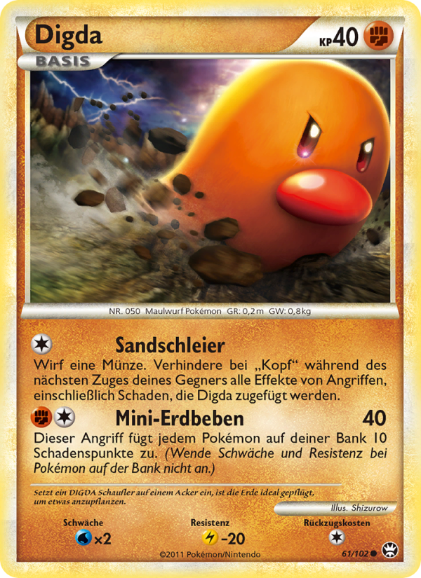 Digda 61 — Triumphant (German Pokémon TCG card)
