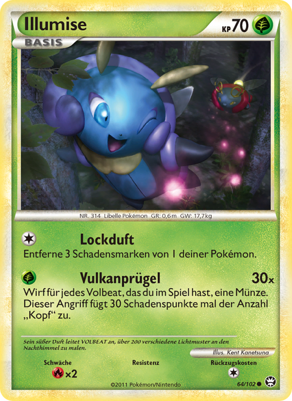 Illumise 64 — Triumphant (German Pokémon TCG card)