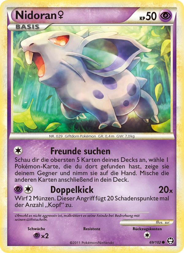 Nidoran w Pokémon TCG cards