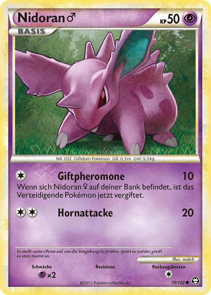 Nidoran m 70 — Triumph (German Pokémon TCG card)