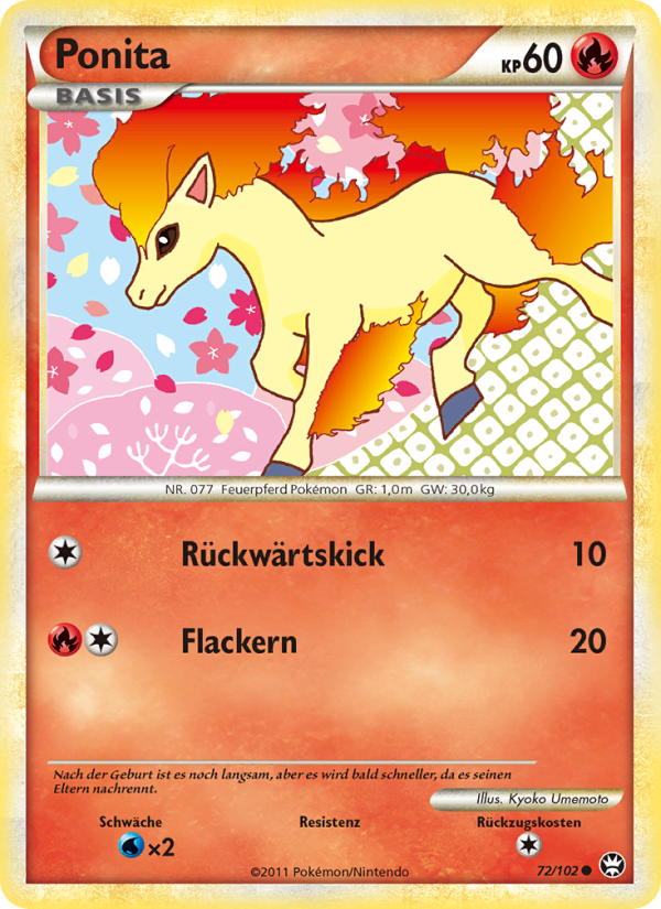 Ponita 72 — Triumphant (German Pokémon TCG card)