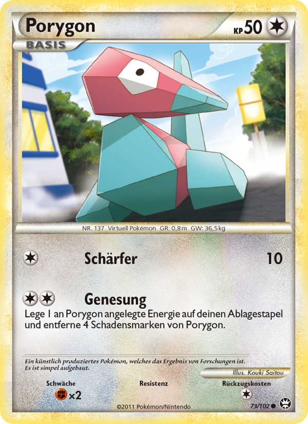 Porygon 73 — Triumphant (German Pokémon TCG card)