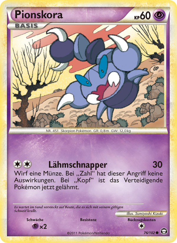 Pionskora 76 — Triumphant (German Pokémon TCG card)