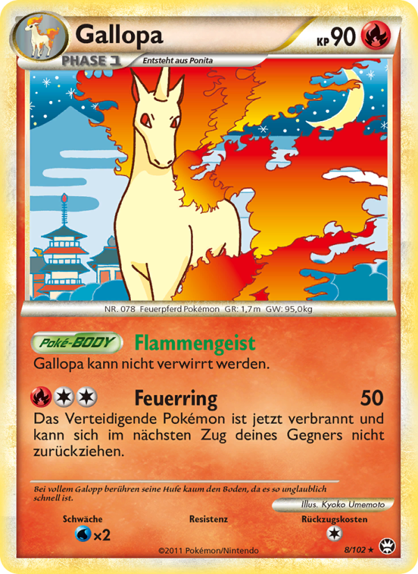 Gallopa 8 — Triumphant (German Pokémon TCG card)