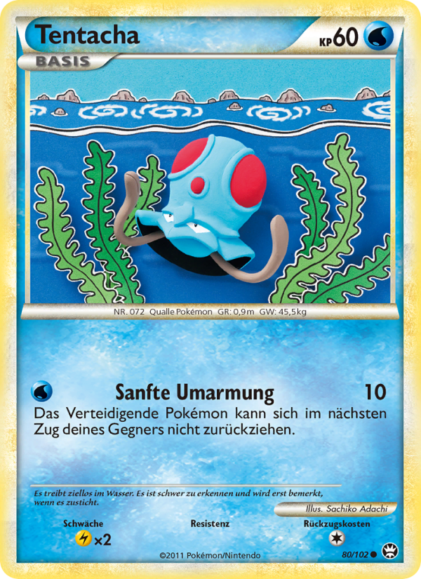 Tentacha 80 — Triumphant (German Pokémon TCG card)