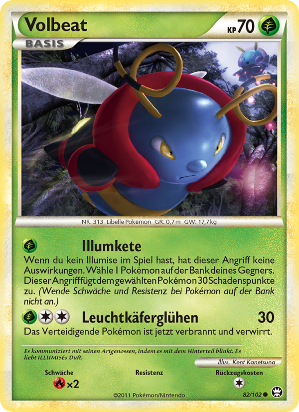 Volbeat 82 — Triumphant (German Pokémon TCG card)