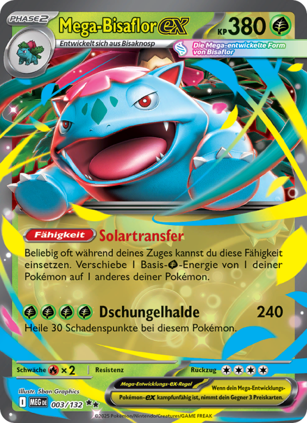 Mega-Bisaflor-ex 003 — Mega-Entwicklung (German Pokémon TCG card)