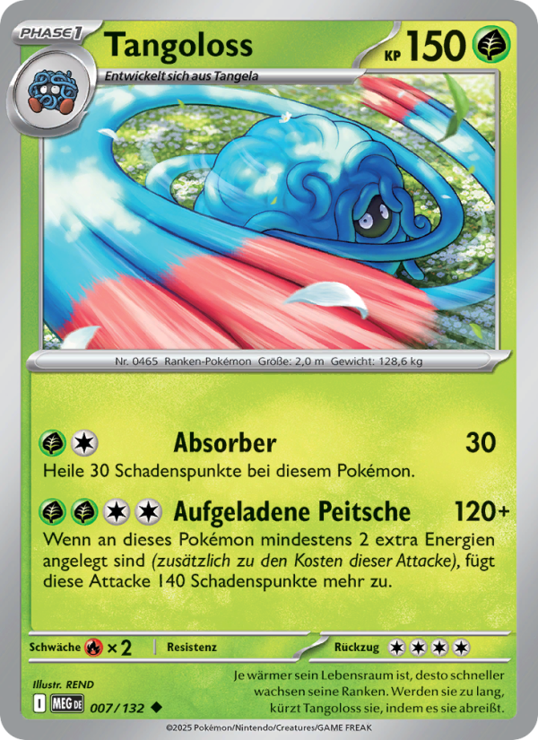 Tangoloss 007 — Mega-Entwicklung (German Pokémon TCG card)