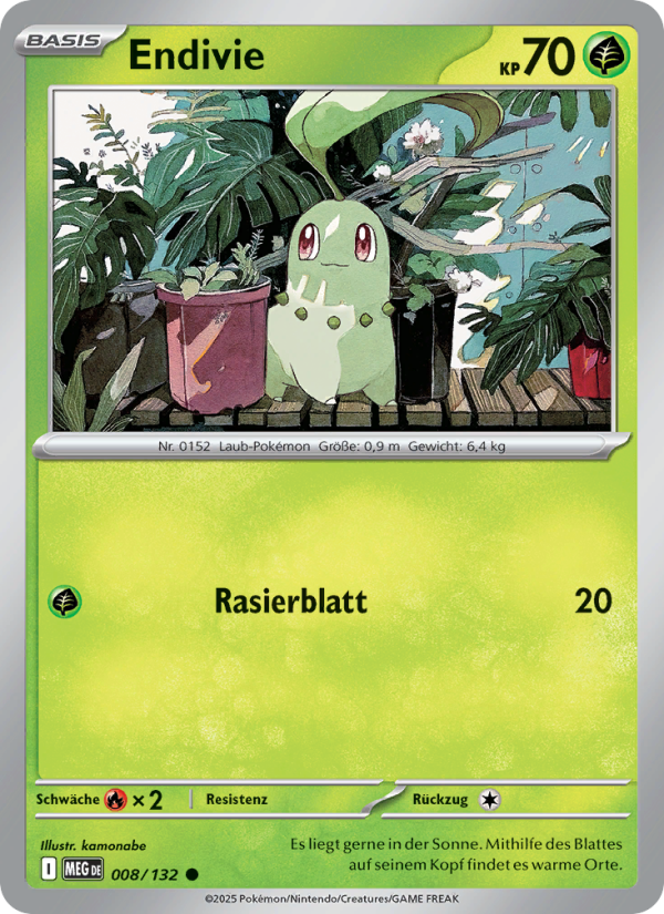 Endivie 008 — Mega-Entwicklung (German Pokémon TCG card)