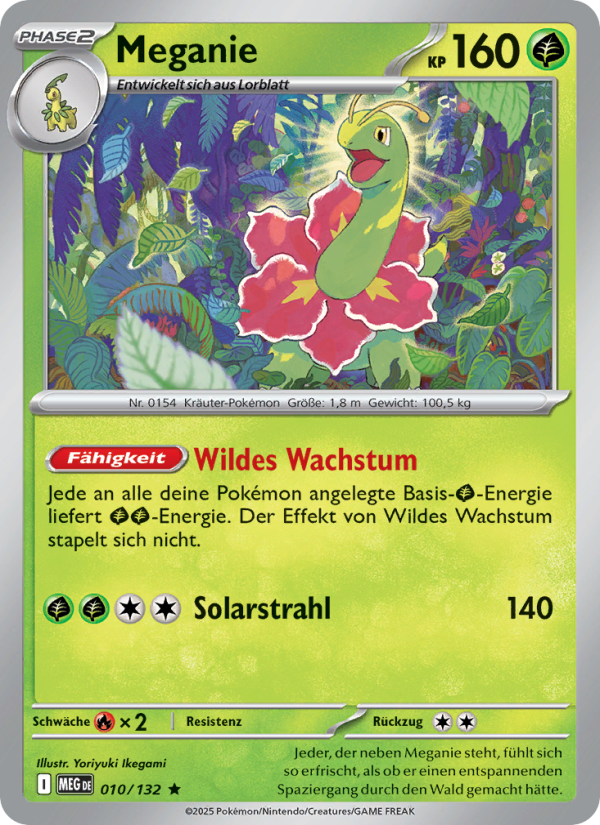 Meganie 010 — Mega-Entwicklung (German Pokémon TCG card)