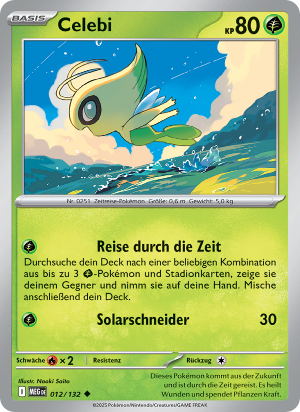 Celebi 012 — Mega-Entwicklung (German Pokémon TCG card)