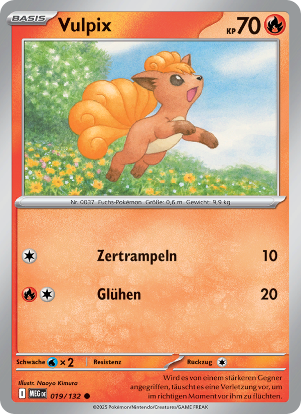 Vulpix 019 — Mega-Entwicklung (German Pokémon TCG card)