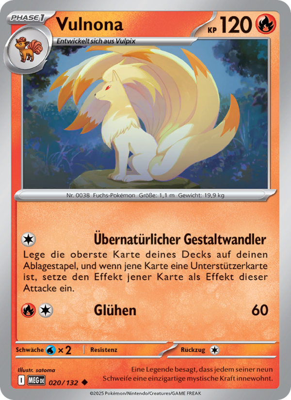 Vulnona 020 — Mega-Entwicklung (German Pokémon TCG card)