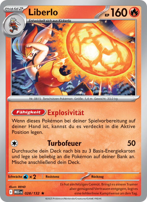 Liberlo 028 — Mega-Entwicklung (German Pokémon TCG card)