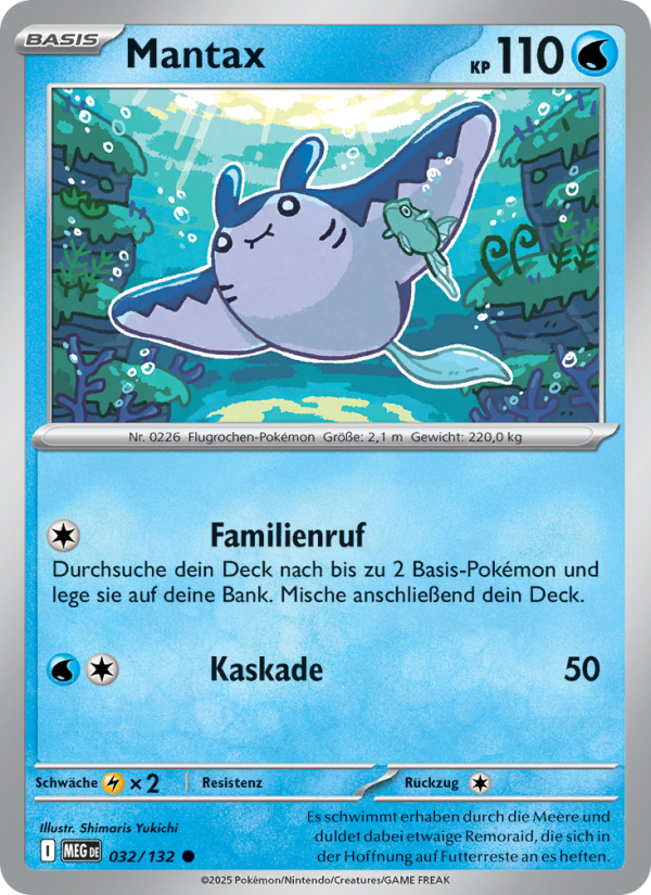 Mantax 032 — Mega-Entwicklung (German Pokémon TCG card)