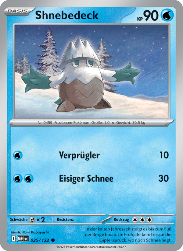 Shnebedeck 035 — Mega-Entwicklung (German Pokémon TCG card)
