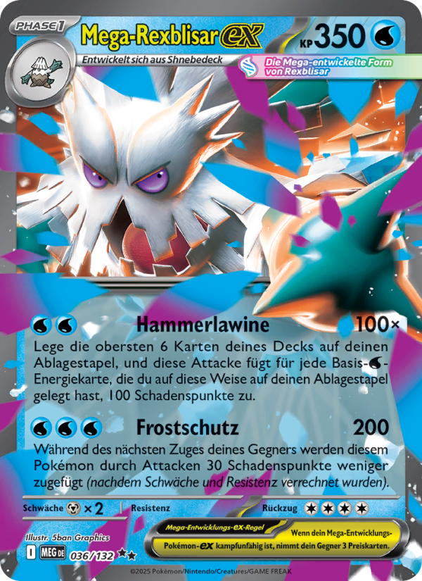 Mega-Rexblisar-ex 036 — Mega-Entwicklung (German Pokémon TCG card)