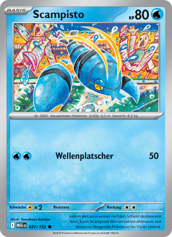 Scampisto 037 — Mega-Entwicklung (German Pokémon TCG card)