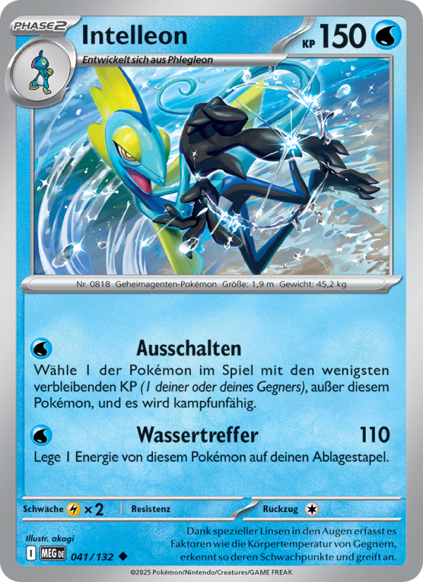 Intelleon 041 — Mega-Entwicklung (German Pokémon TCG card)