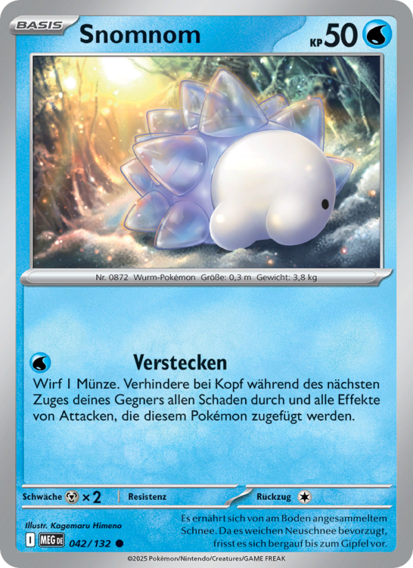 Snomnom 042 — Mega-Entwicklung (German Pokémon TCG card)