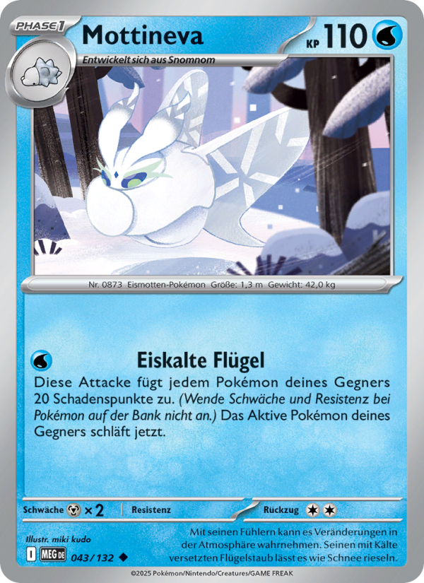 Mottineva 043 — Mega-Entwicklung (German Pokémon TCG card)