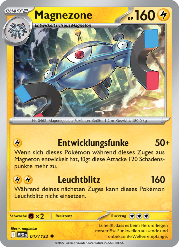 Magnezone 047 — Mega-Entwicklung (German Pokémon TCG card)
