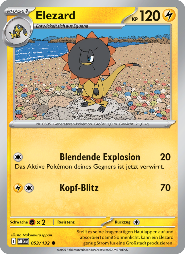 Elezard 053 — Mega-Entwicklung (German Pokémon TCG card)